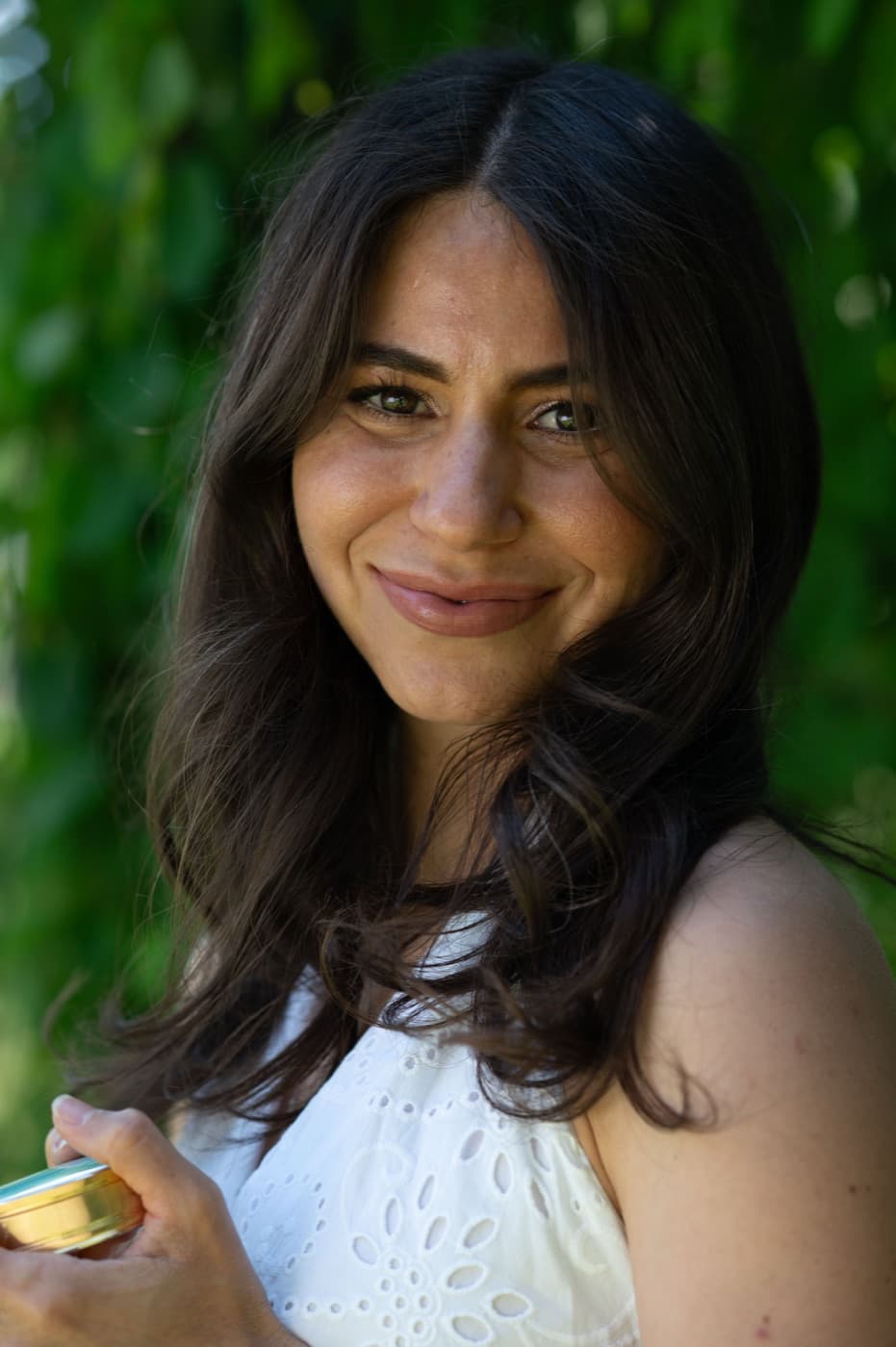 Portrait of Denisse Camacho in warm golden-hour light